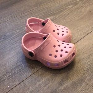 Pink Crocs Toddler size 2/3